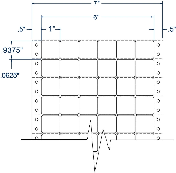 Compulabel 161155 1" x 15/16" Price Marking Pinfeed Labels