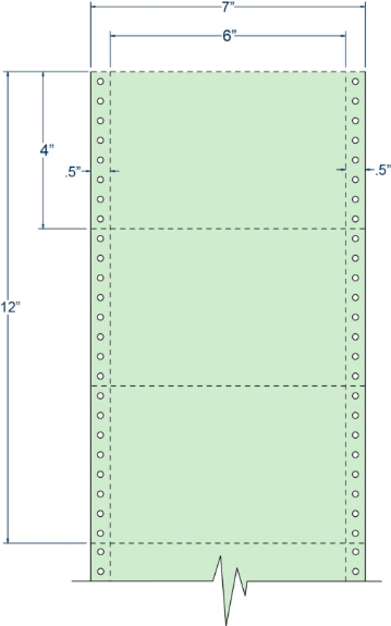 Compulabel 211004 6" x 4" Green Pinfeed Cards