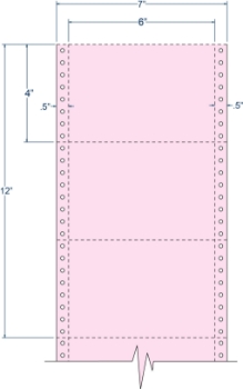 Compulabel 211050 Compulabel 211050 6" x 4" Pink Pinfeed Cards