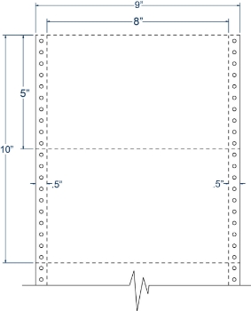 Compulabel 211601 Compulabel 211601 8" x 5" White Pinfeed Cards