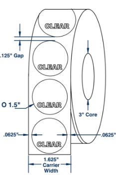 Compulabel 910438 Compulabel 910438 1-1/2" Diameter Translucent Paper Wafer Seals
