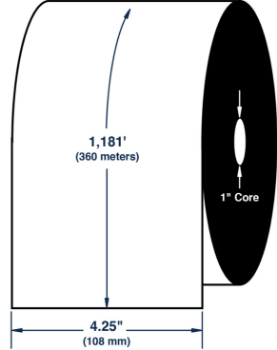 Compulabel 710458 Compulabel 710458 4.33" x 1181' Datamax Wax Ribbon