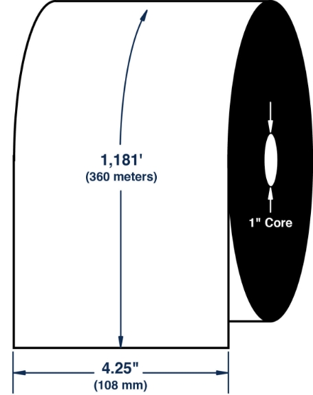 Compulabel 710458 4.33" x 1181' Datamax Wax Ribbon