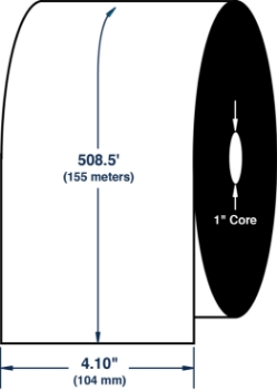 Compulabel 710504 Compulabel 710504 4.09" x 509' Intermec Wax Ribbon
