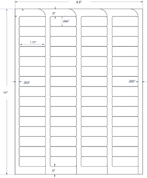 Compulabel 318576 1-3/4" x 2/3" FABTab Sheeted Labels 1000 Sheets