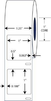 Compulabel 530853 Compulabel 530853 1" x 1" Dymo Comparable Labels