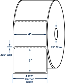 Compulabel 510724 Compulabel 510724 4" x 3" Mobile Direct Thermal Labels