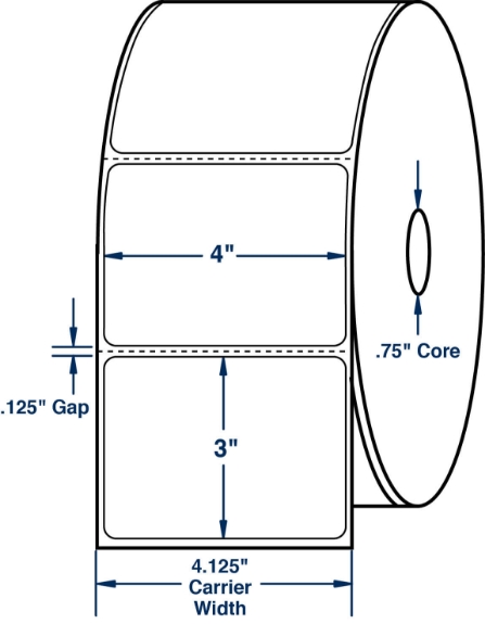 Compulabel 510724 4" x 3" Mobile Direct Thermal Labels