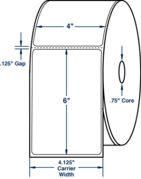 Compulabel 510658 Compulabel 510658 4" x 6" Mobile Direct Thermal Labels