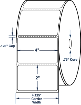 Compulabel 510636 Compulabel 510636 4" x 2" Mobile Direct Thermal Labels
