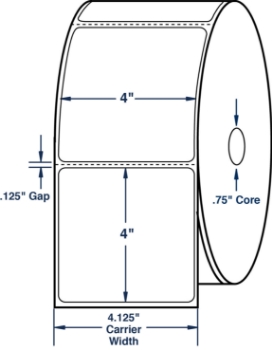 Compulabel 510746 Compulabel 510746 4" x 4" Mobile Direct Thermal Labels