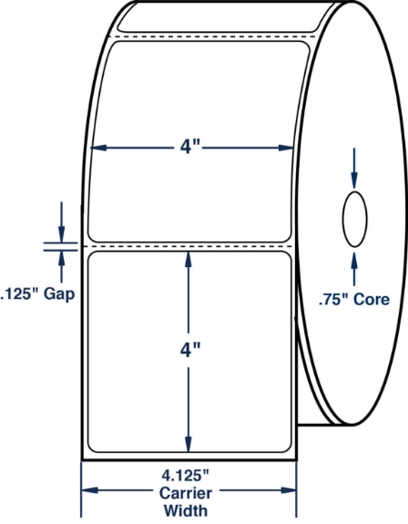 Compulabel 510746 4" x 4" Mobile Direct Thermal Labels