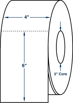 Compulabel 521022 Compulabel 521022 4" x 6" Direct Thermal Tags