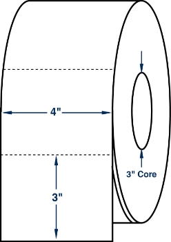 Compulabel 521011 Compulabel 521011 4" x 3" Direct Thermal Tags