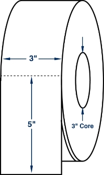 Compulabel 521000 Compulabel 521000 3" x 5" Direct Thermal Tags