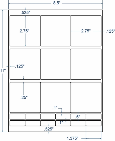 Compulabel 311400 2-3/4" x 2-3/4" Diskette Sheeted Labels 100 Sheets