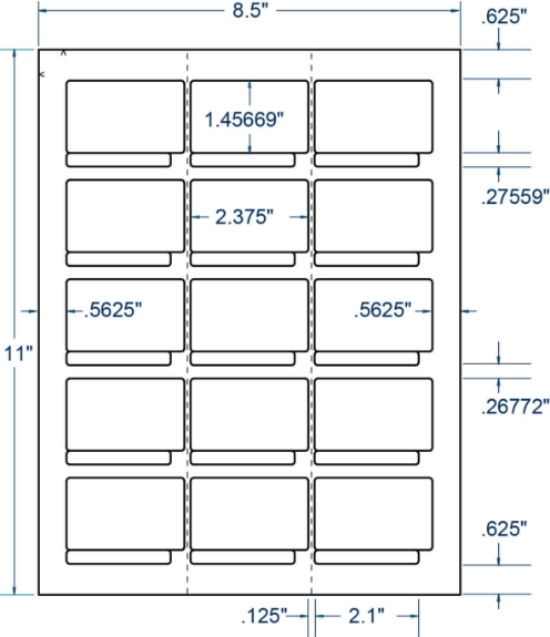 Compulabel 310252 2-3/8" x 1-3/4" Removable 4mm DAT Tape Set 100 Sheets