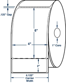 Compulabel 530706 Compulabel 530706 4" x 6" UPS Desktop Direct Thermal Labels