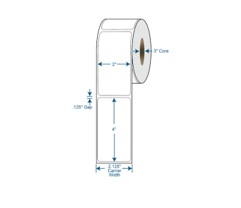 Compulabel 620266 Compulabel 620266 - 2" x 4" Non-Perforated Thermal Transfer Labels