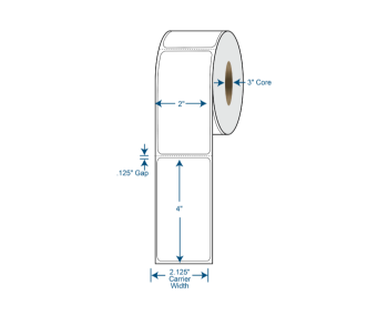 Compulabel 620144 Compulabel 620144 - 2" x 4" Thermal Transfer Labels